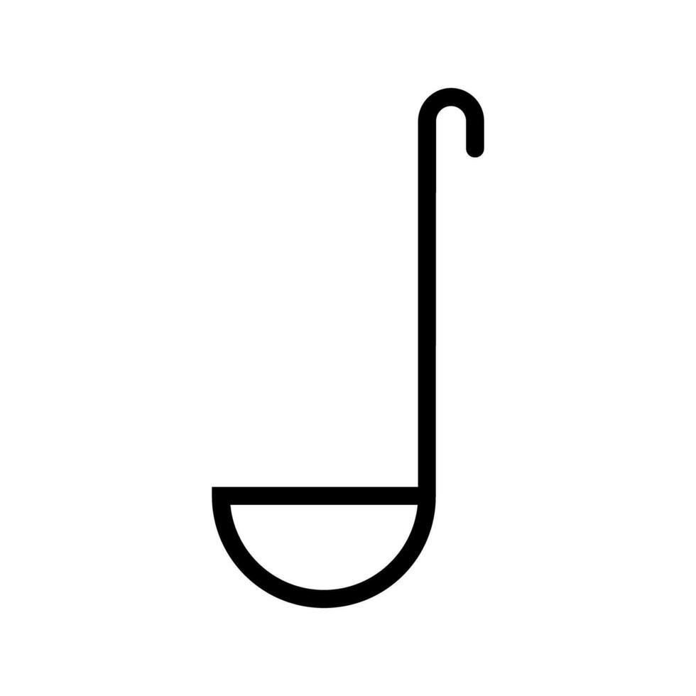 Simple ladle icon. Cooking utensil. Vector. vector