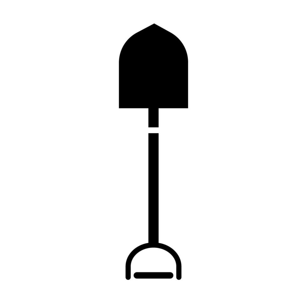 Simple shovel silhouette icon. Mining icon. Vector. vector