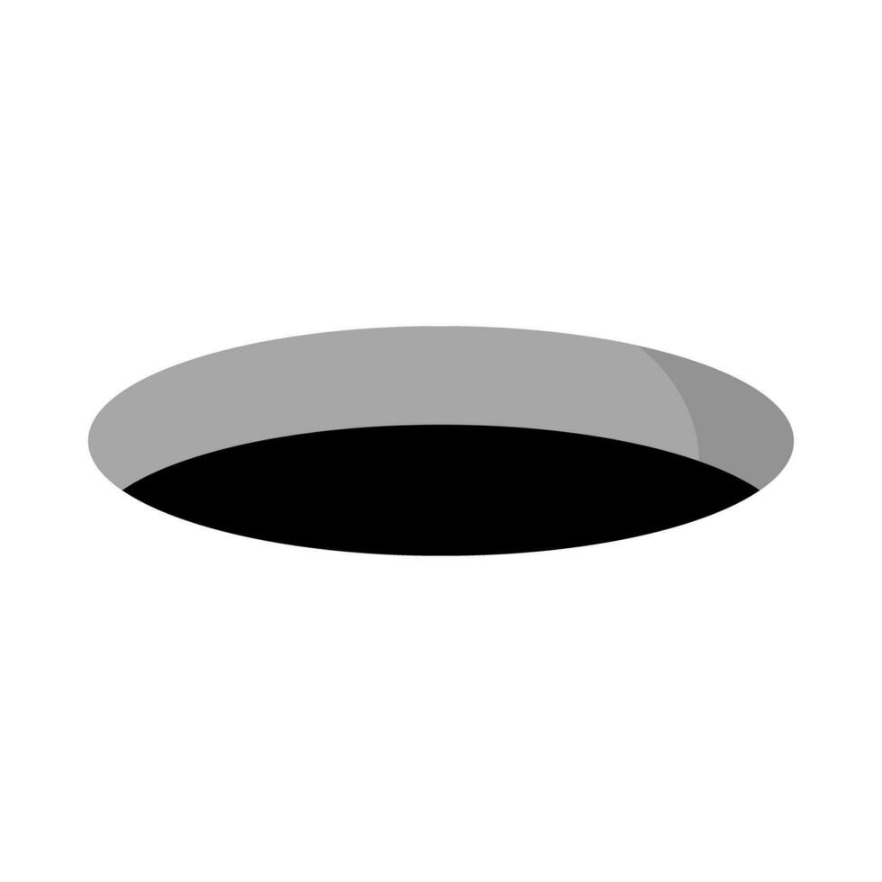 Flat design hole icon. Pitfall. Vector. vector