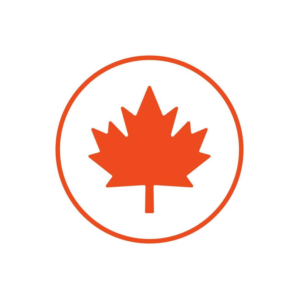 Round Canadian flag coin. Maple Leaf. Vector. vector