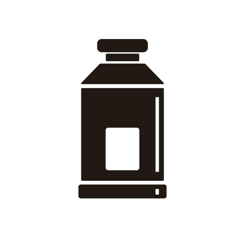 Detergent bottle silhouette icon. Soap bottle. Vector. vector