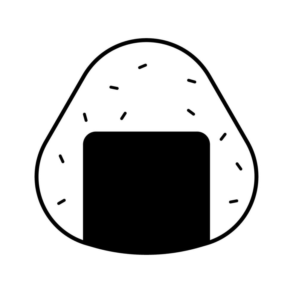 Rice ball icon. Onigiri. Vector. vector