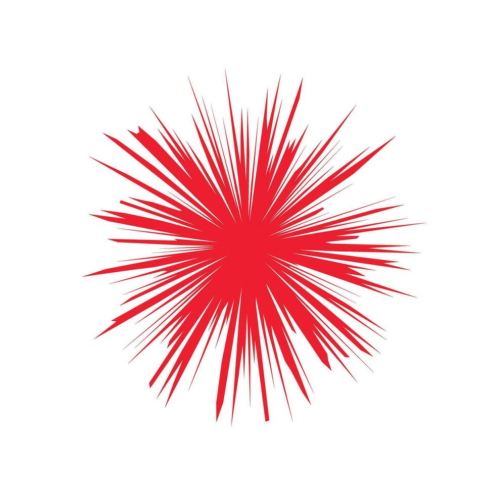 Red impact effect icon. Vector. vector