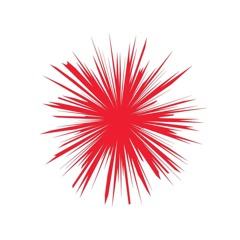 Red impact effect icon. Vector. vector
