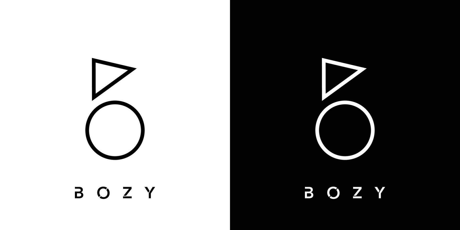 Modern and unique letter B initials logo design vector