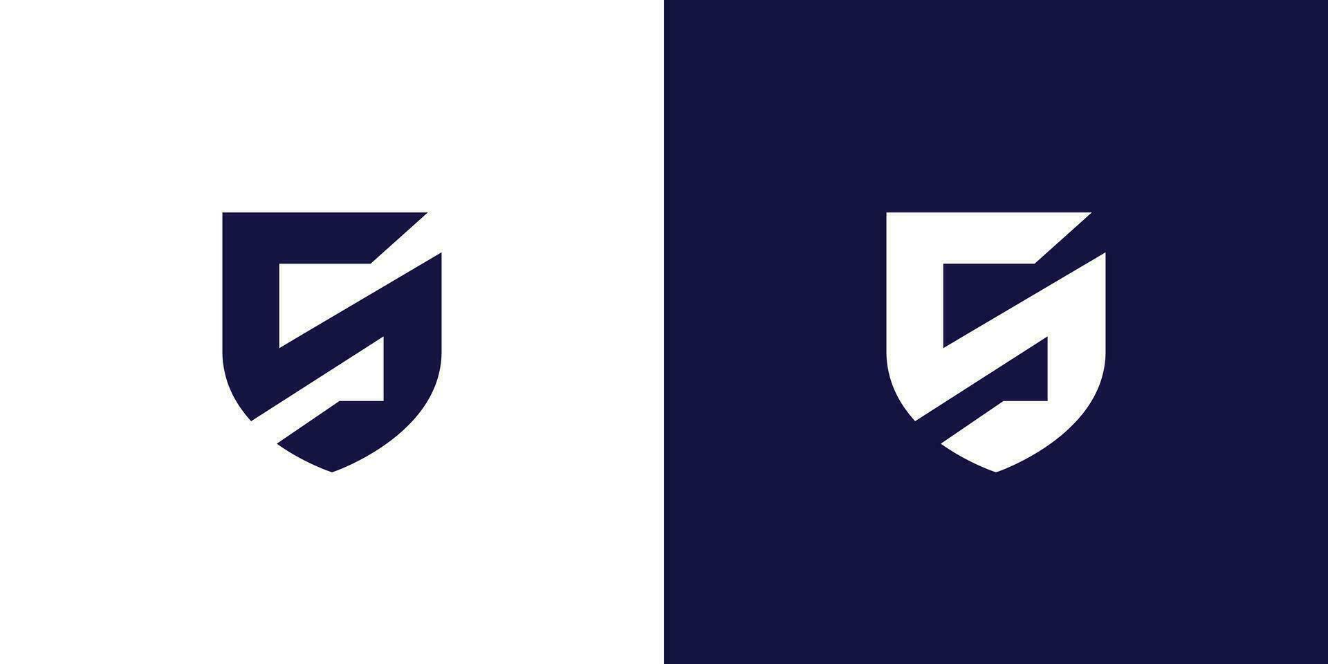 moderno y único s seguro logo diseño vector