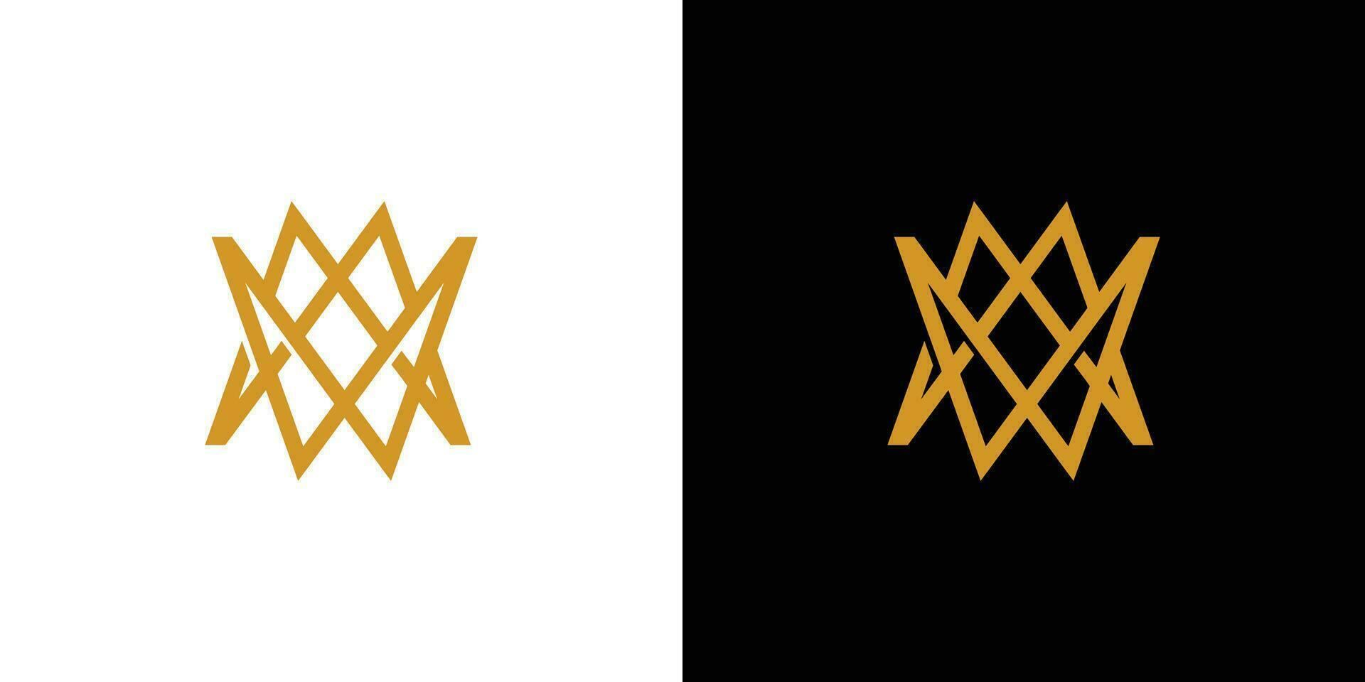 Modern and unique MW logo design vector