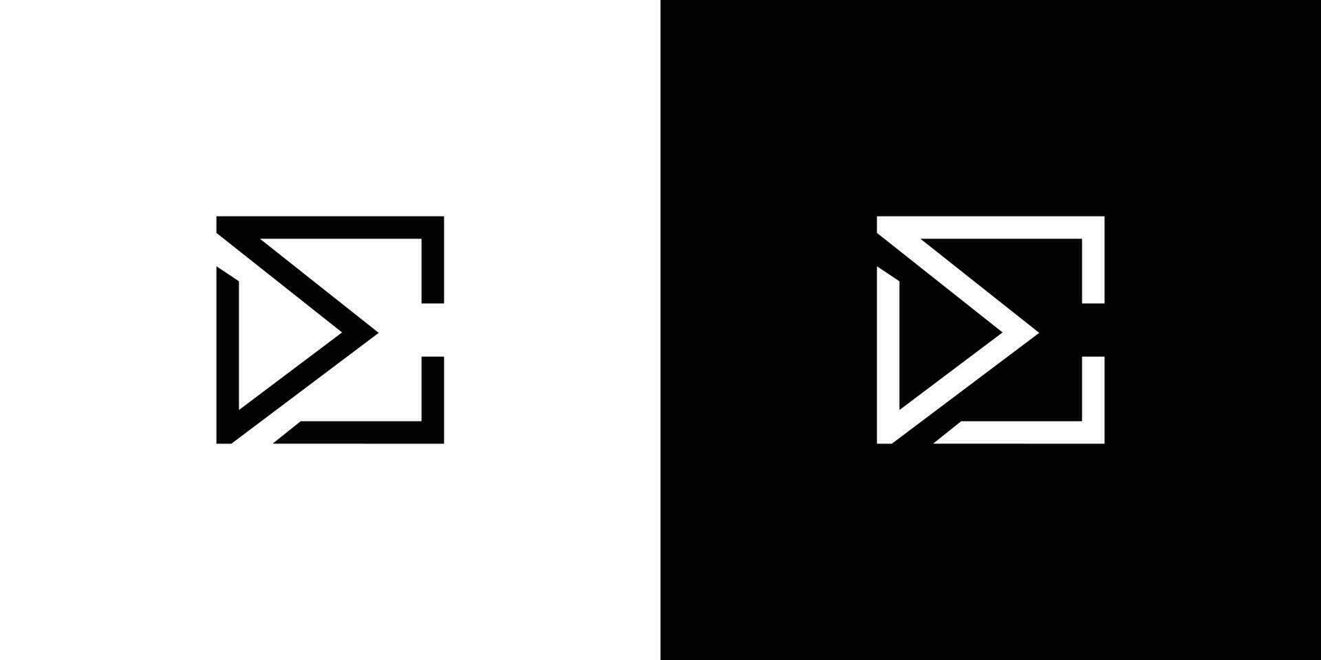 Modern and unique SC logo design vector