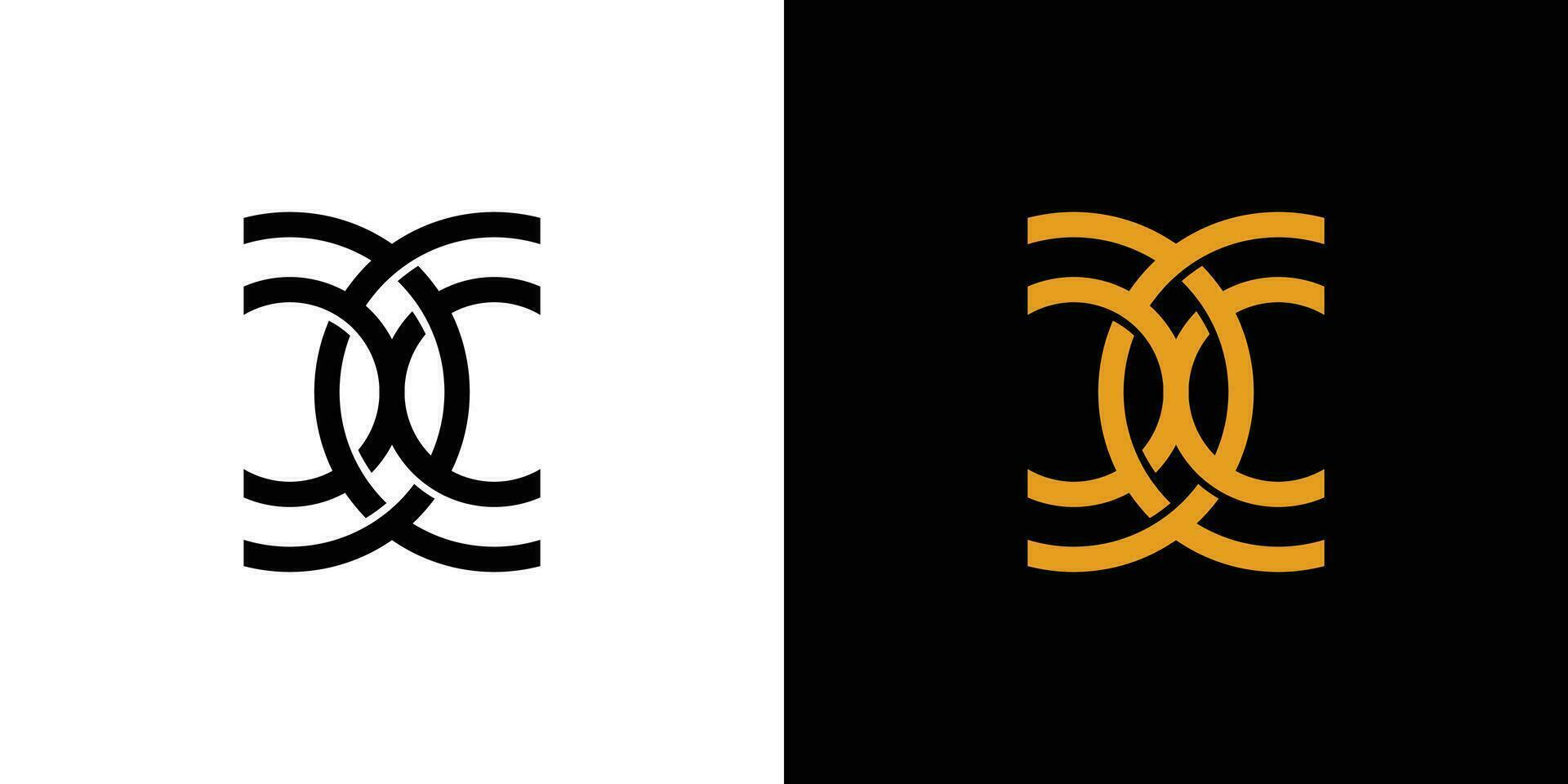 Modern and unique CC logo design vector