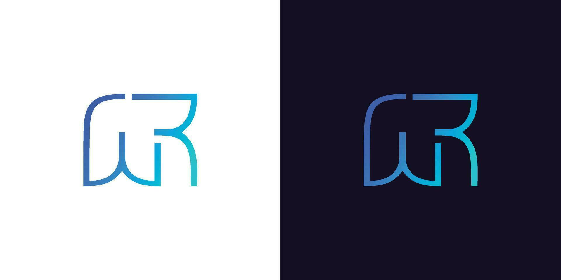 Modern and unique WR logo design vector