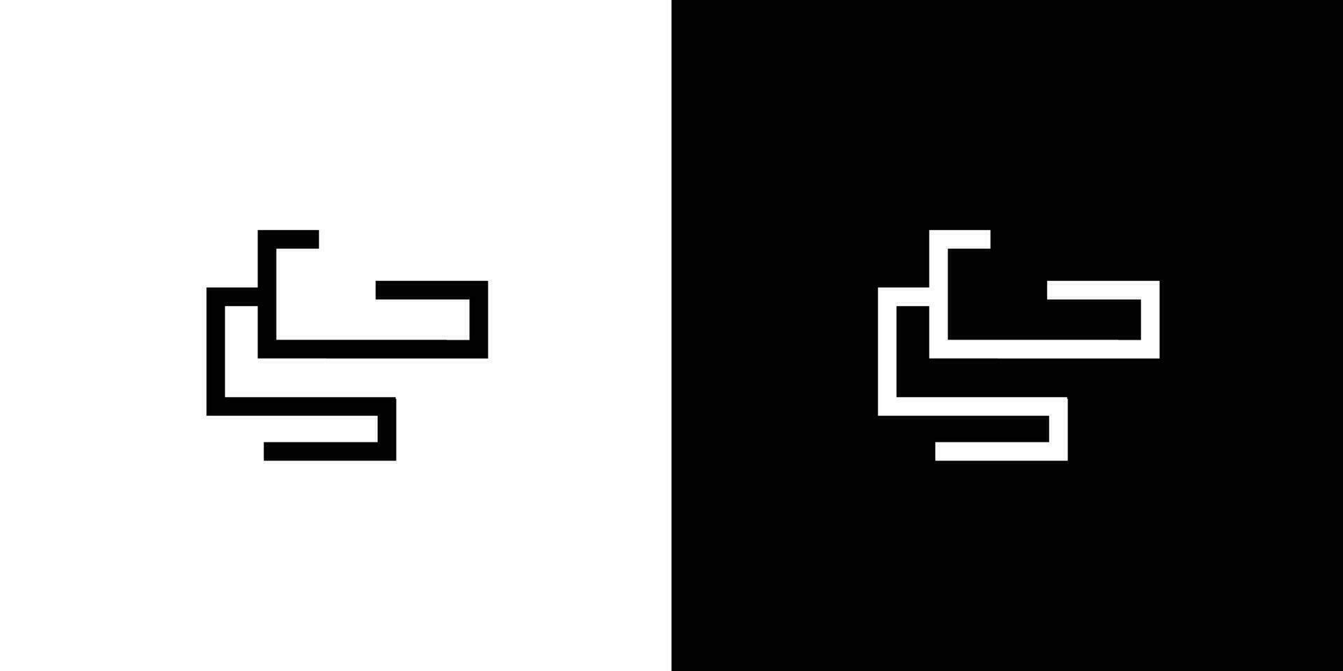 Modern and unique GS logo design vector