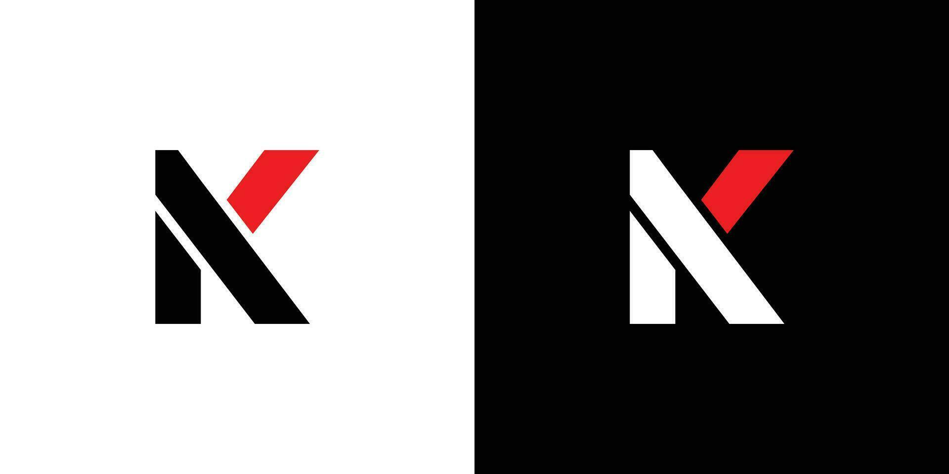 Modern and cool AK logo design vector