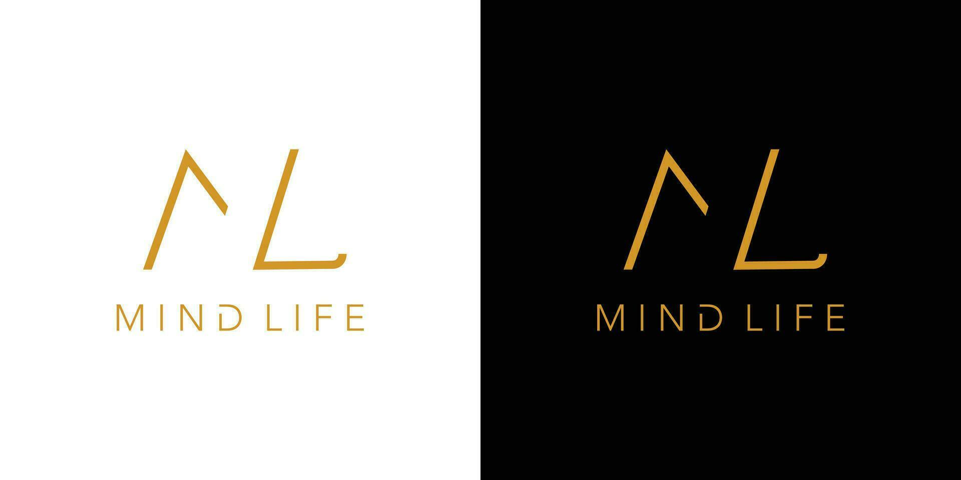 Modern and unique ML logo design vector
