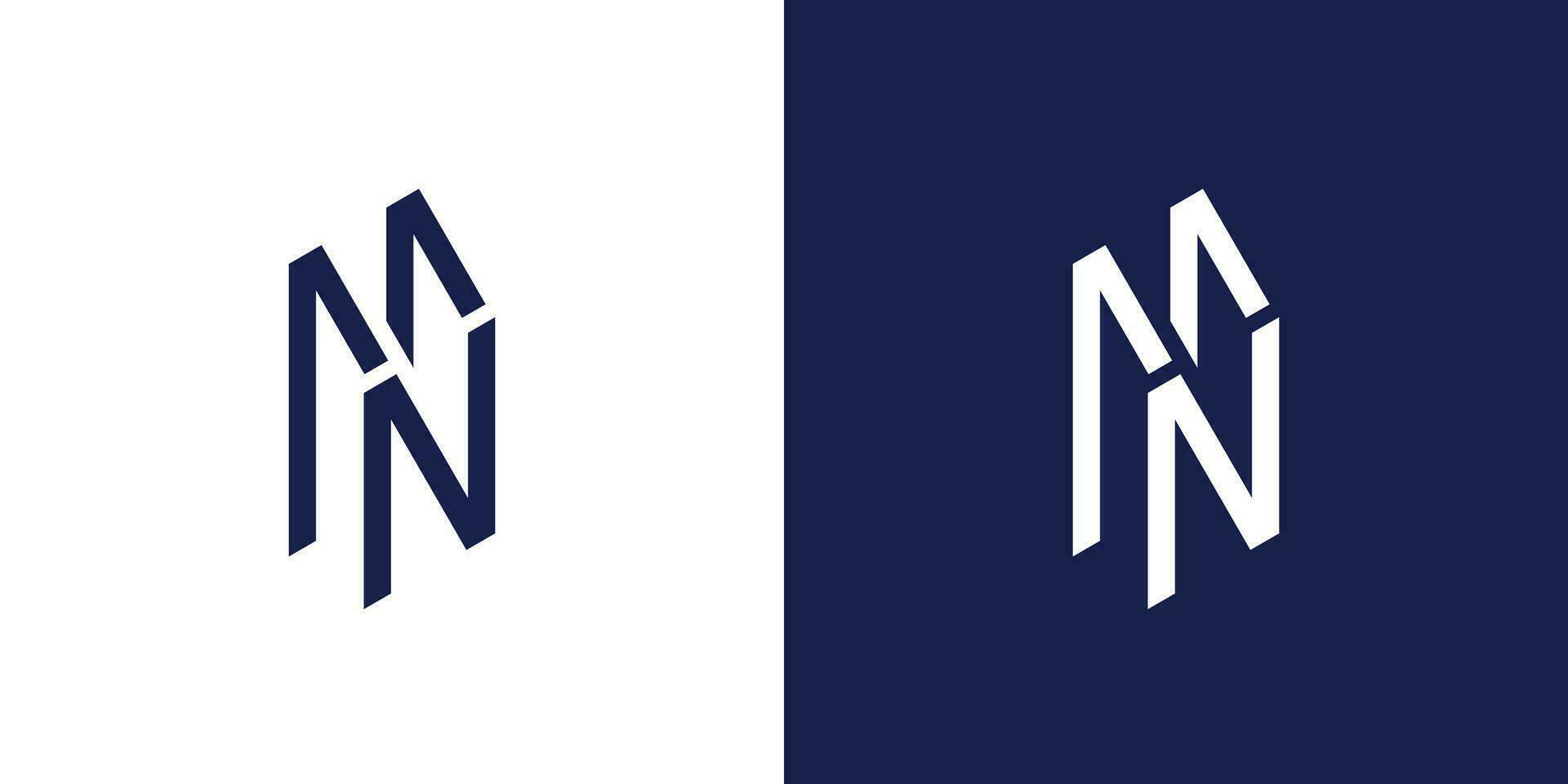 Modern and unique MN logo design vector