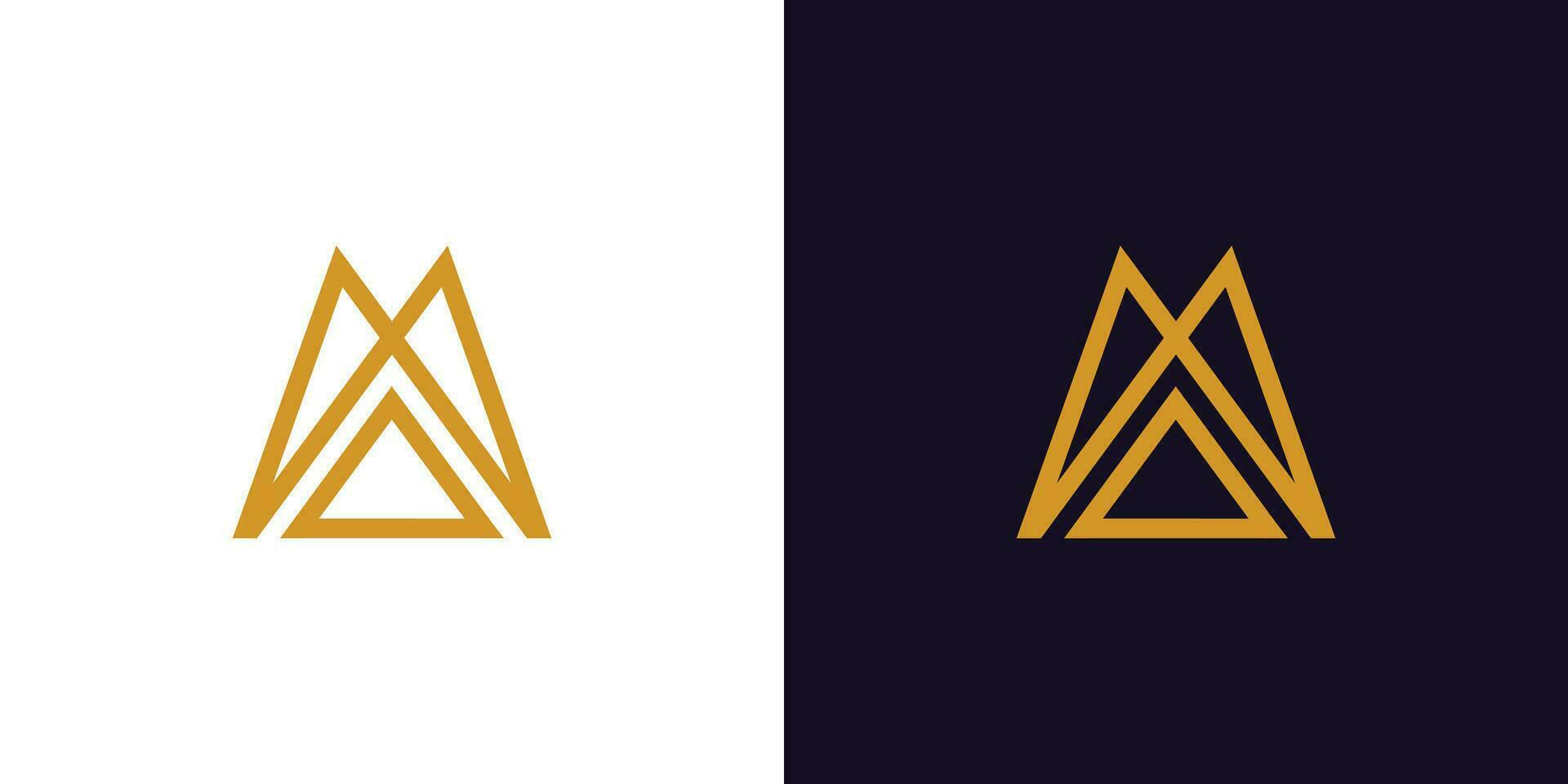 Modern and unique MA logo design vector