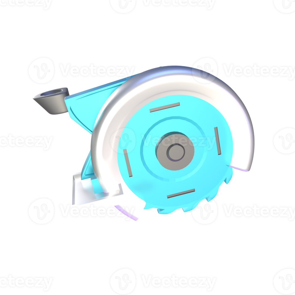 3D icon circular saw rendered isolated on the transparent background png