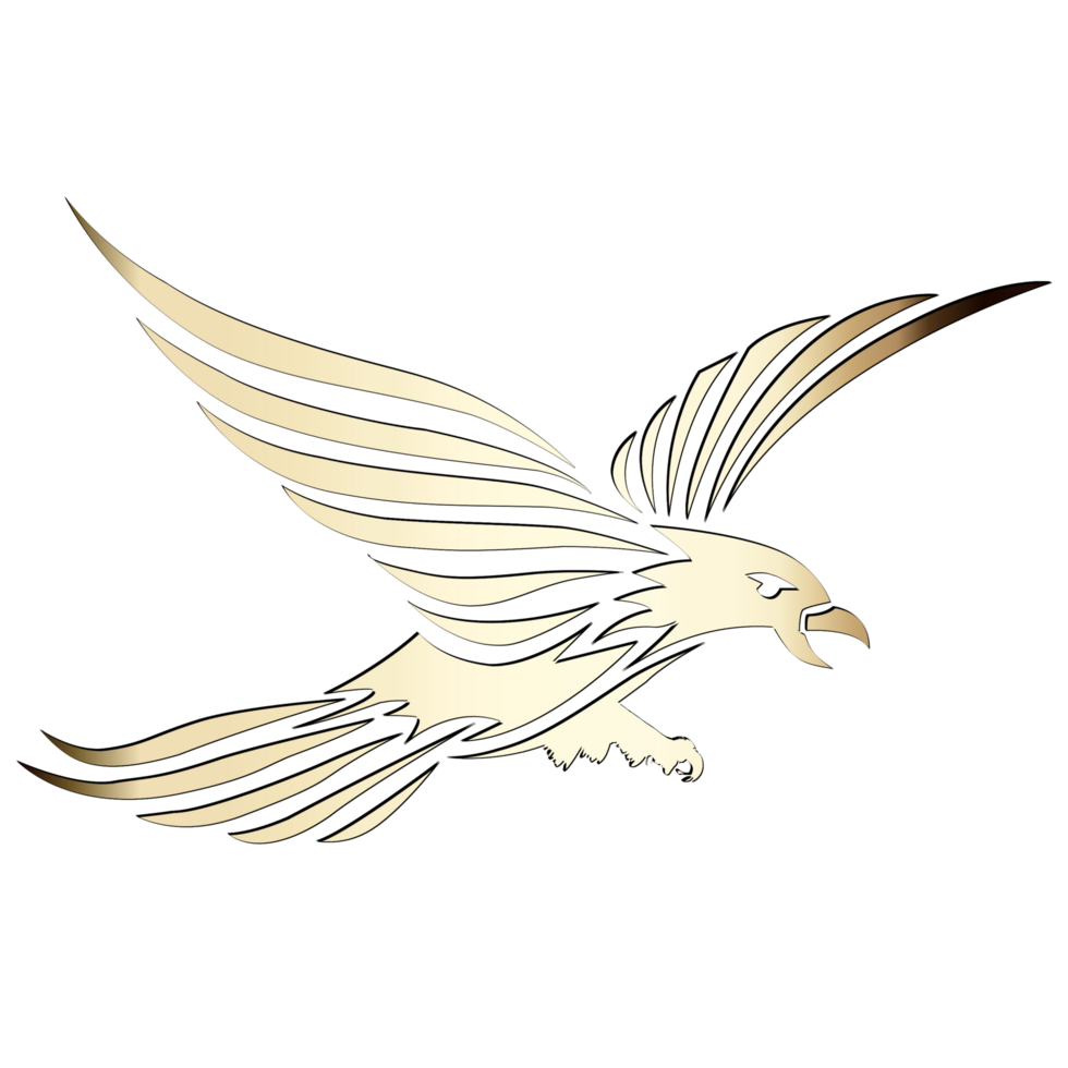 gyllene logotyp Örn png