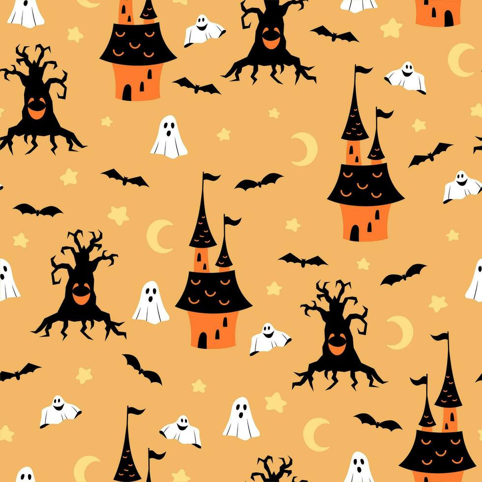 pattern halloween for print vector