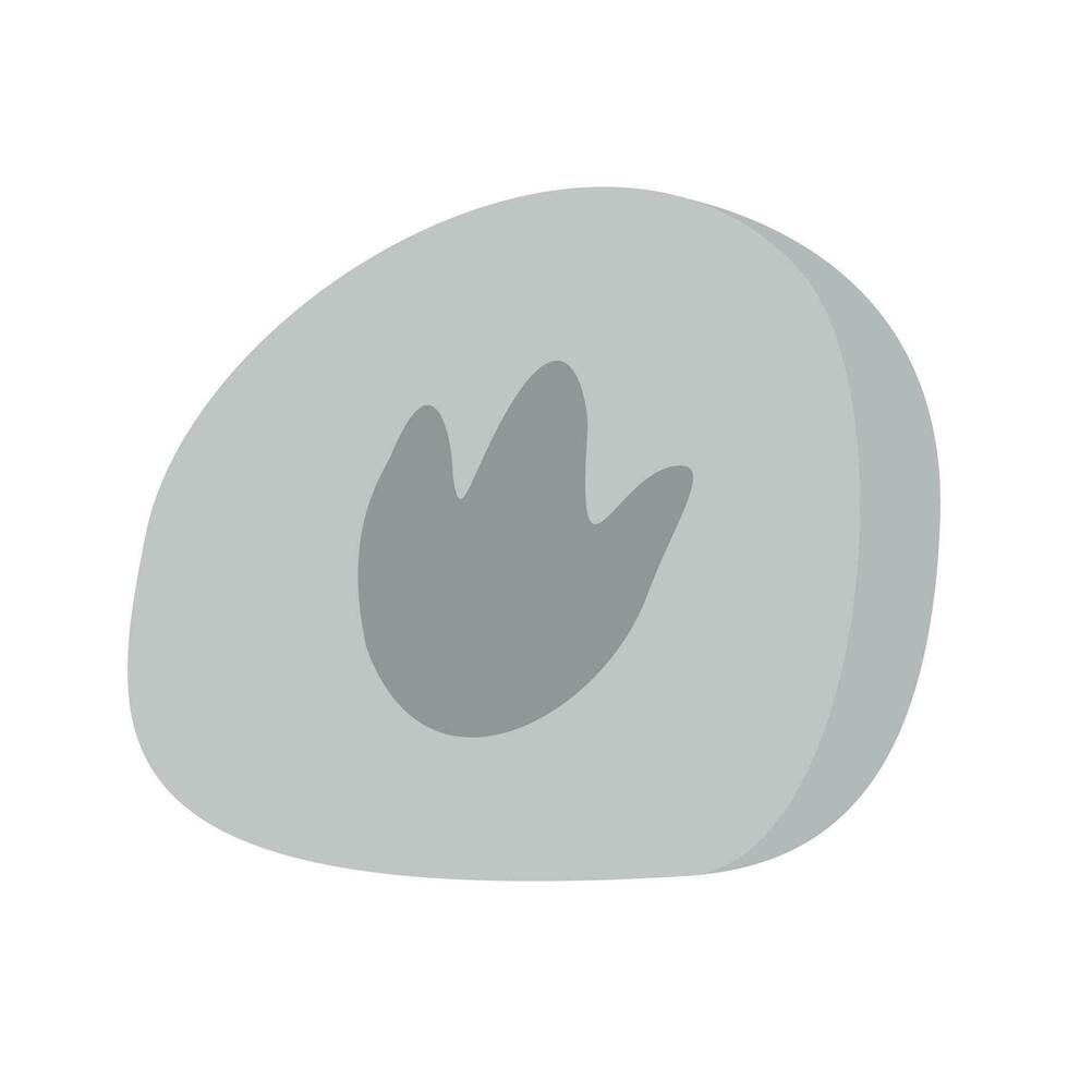 Flat hand drawn vector illustration of rock footstep