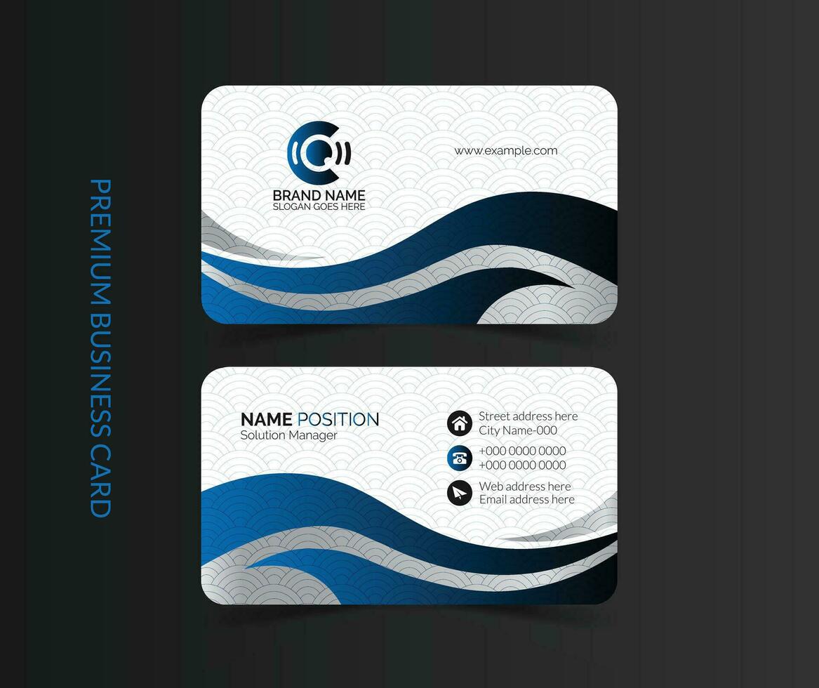 Modern creative business card templae and name card,horizontal simple clean and stylish business card template vector design with mockup and background