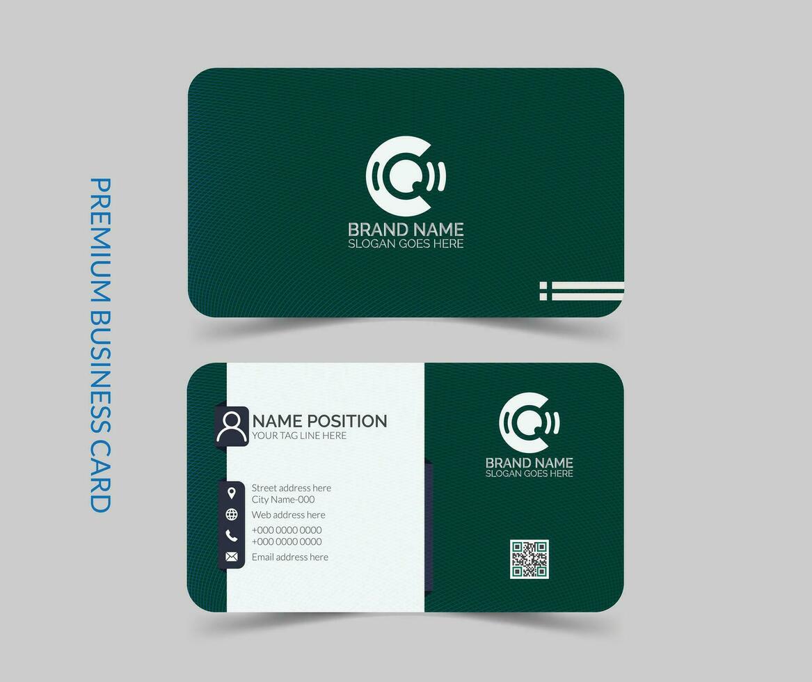 Premium modern business card template layout vector