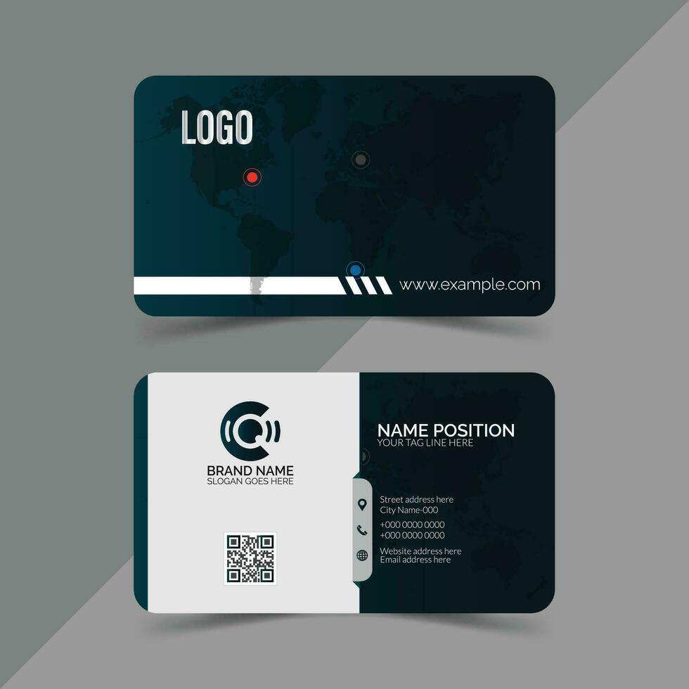 Premium modern business card template layout vector