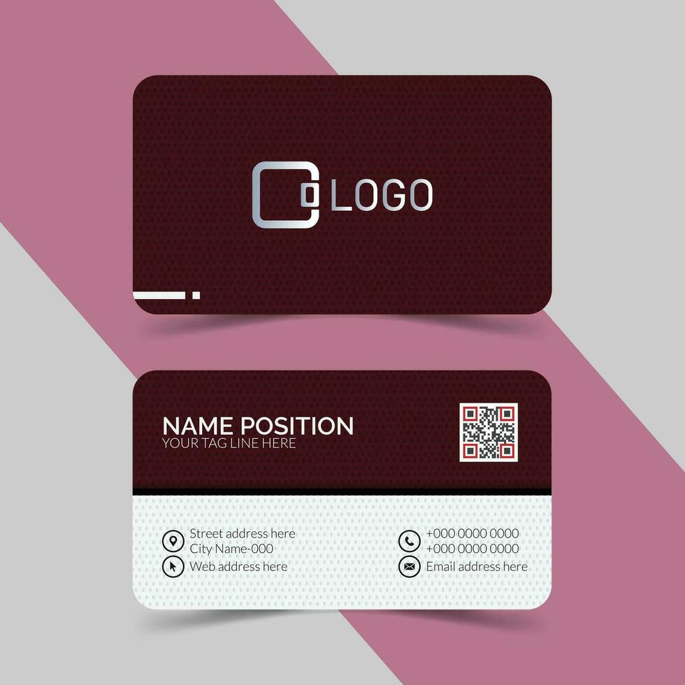 Stylish and unique professional business card template, visiting card, business card template with gradient color design and mockup vector