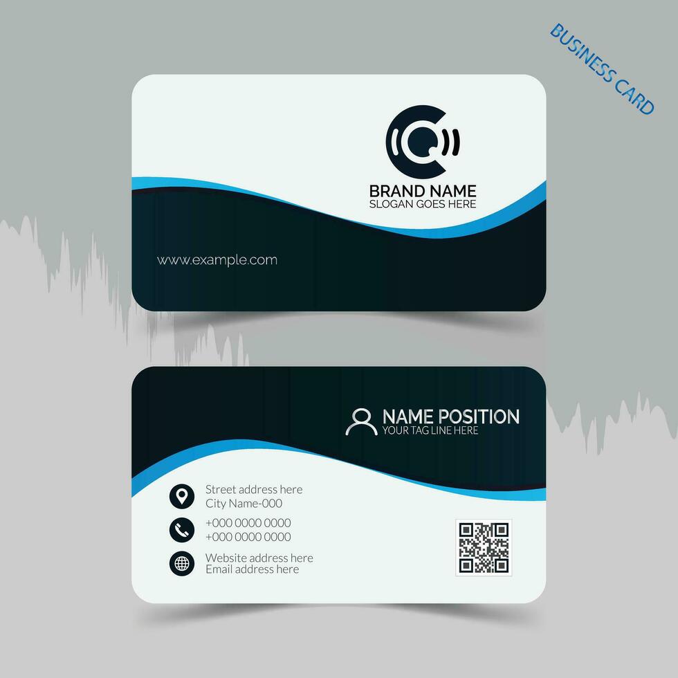 Premium modern business card template layout vector