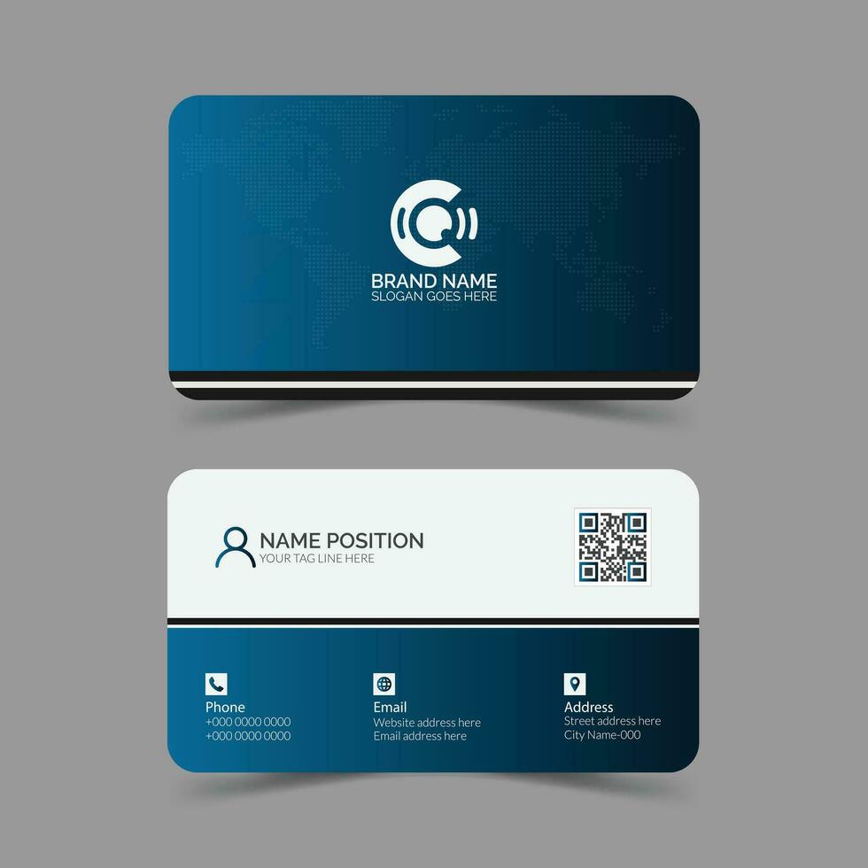 Premium modern creative business card template layout vector