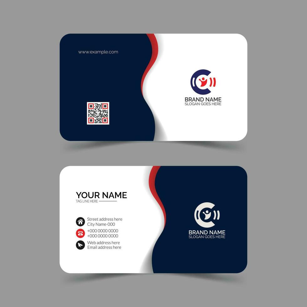 Premium modern creative business card template layout vector