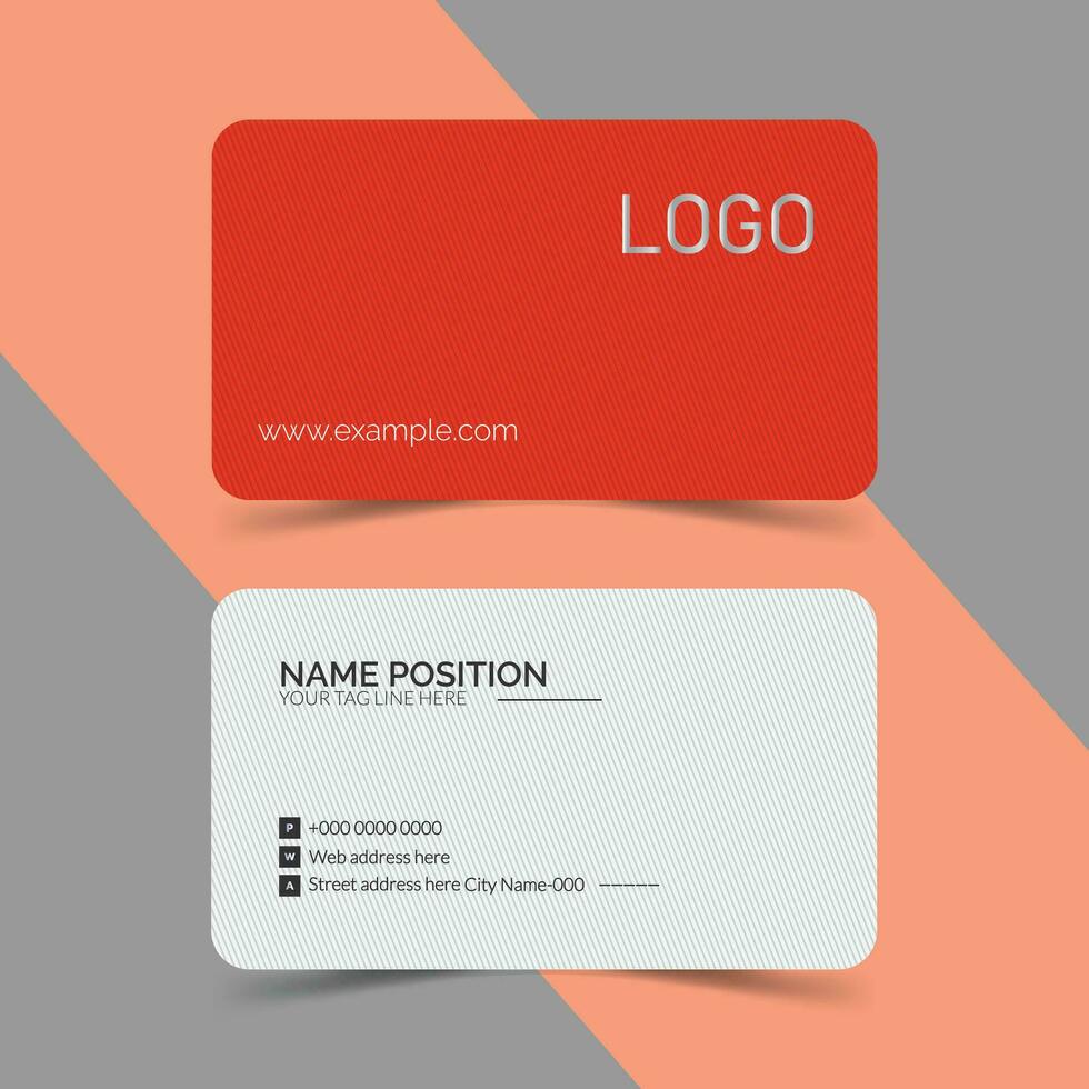 Corporate business card template design and Clean stylish business card layout vector