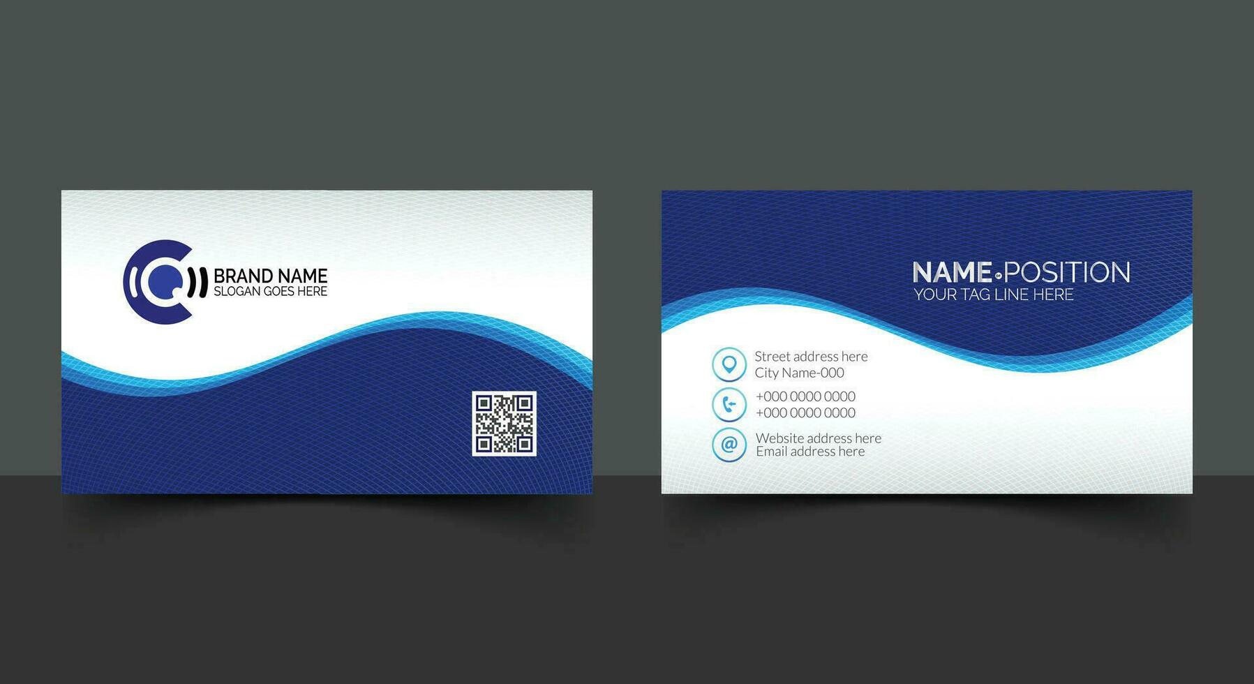 Modern creative business card templae and name card,horizontal simple clean and stylish business card template vector design with mockup and background