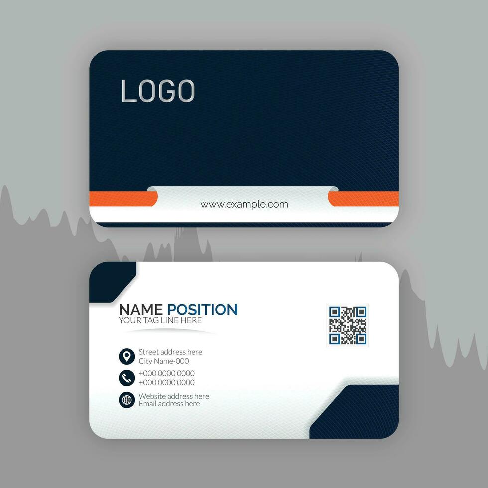 Stylish and unique professional business card template, visiting card, business card template with gradient color design and mockup vector