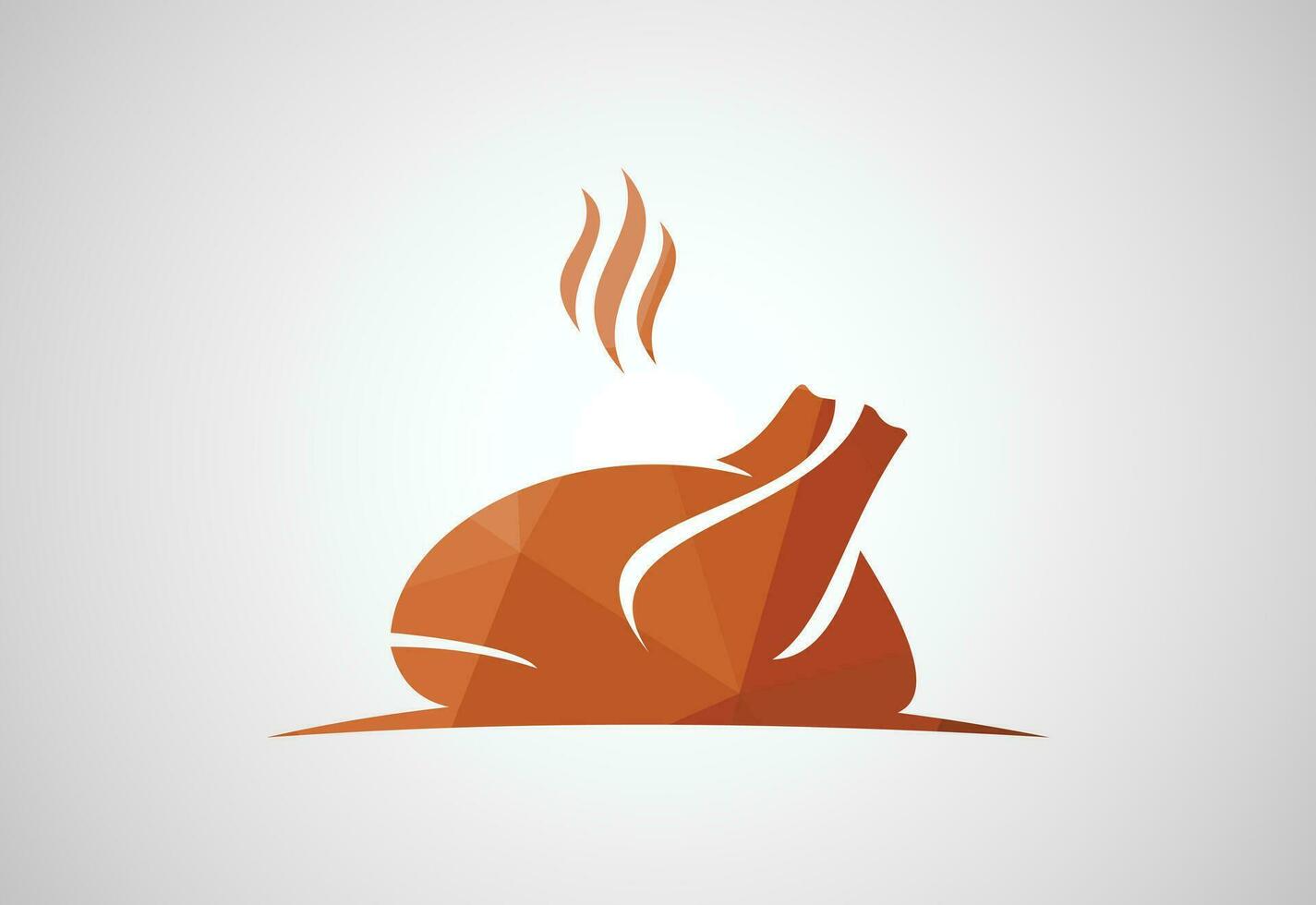 Low Poly and Chicken vector logo design. Farm, hen, fowl icon, Vector design concept