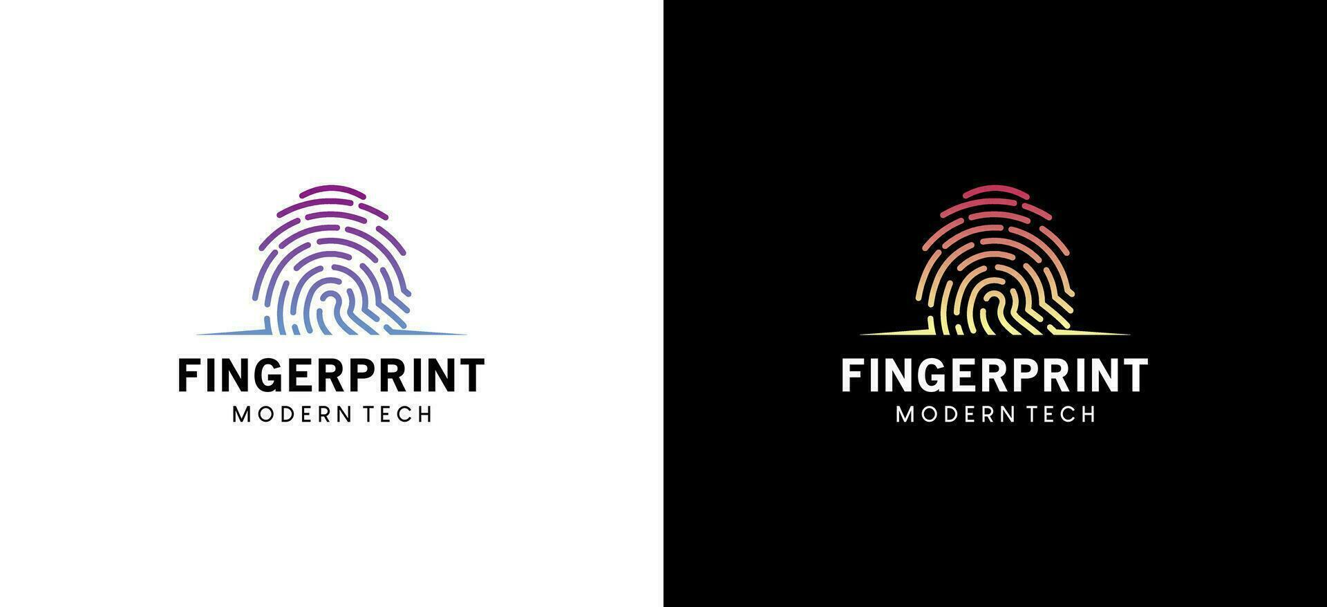 Vector illustration of fingerprint for personal identity identification logo