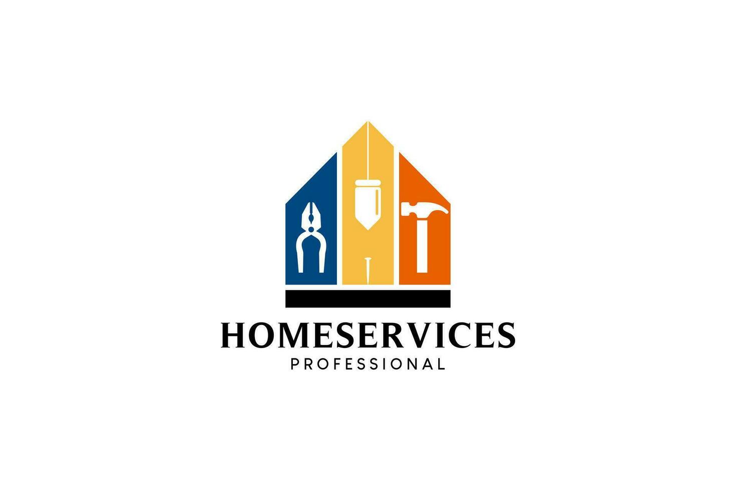 Home service vector logo template, modern home service and repair logo