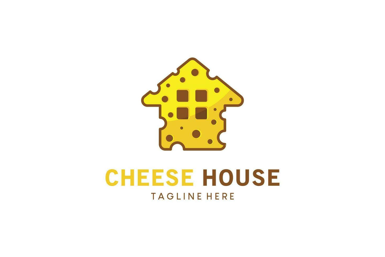 creativo moderno queso casa icono logo diseño vector