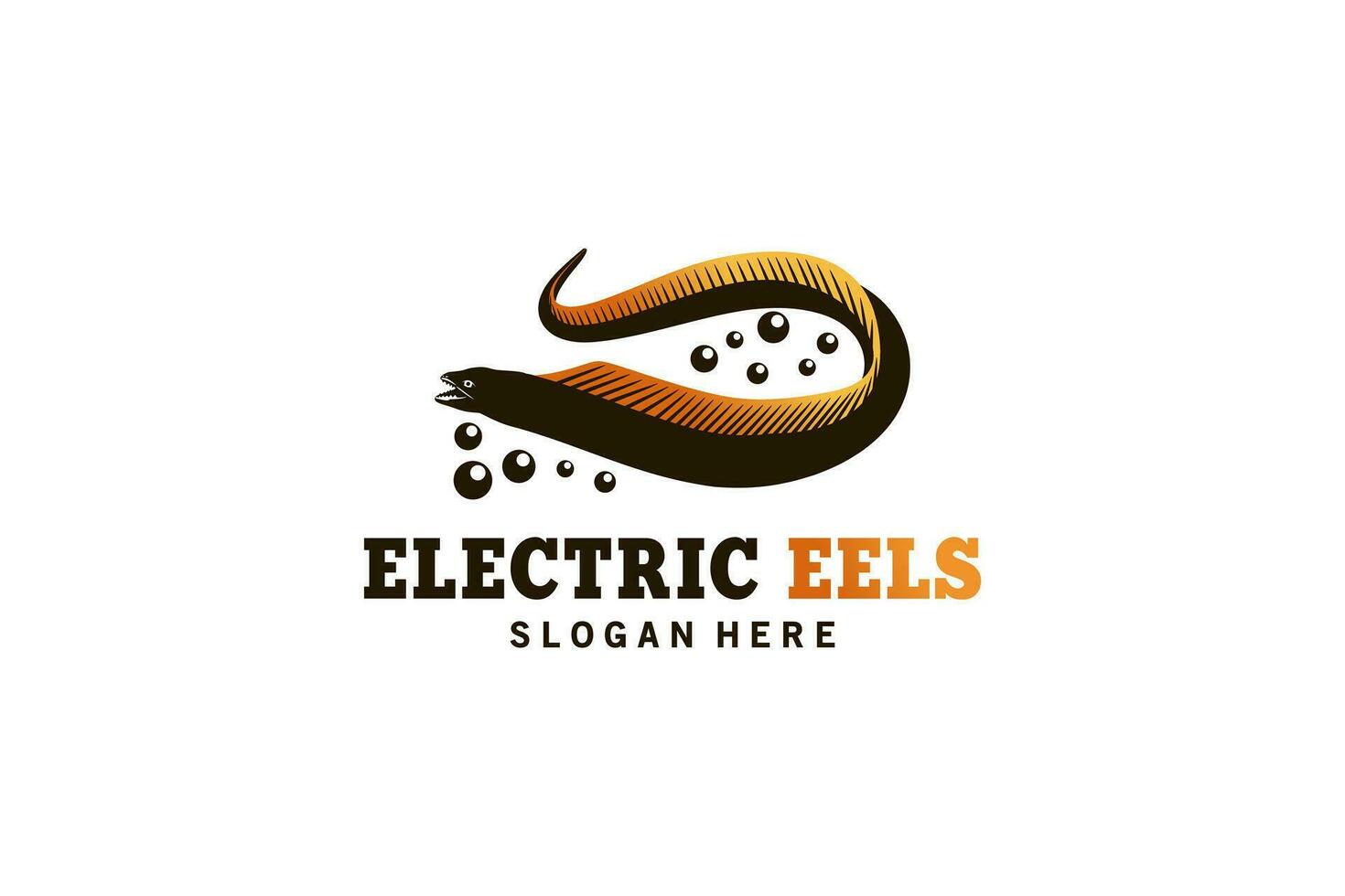 Modern vector electric eel logo design