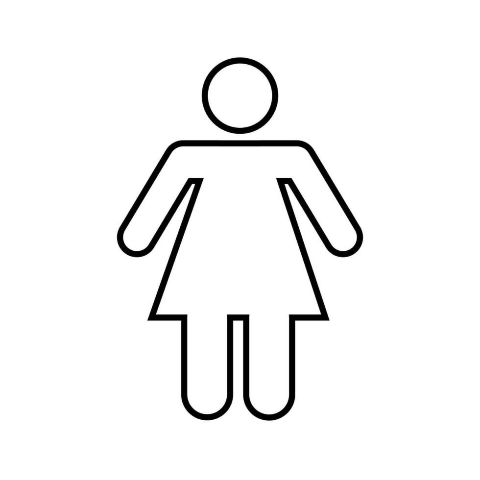 women icon frame vector illustration isolated on white background. suitable for sign, website, banner, symbol, emblem, web design, business, digital, profile