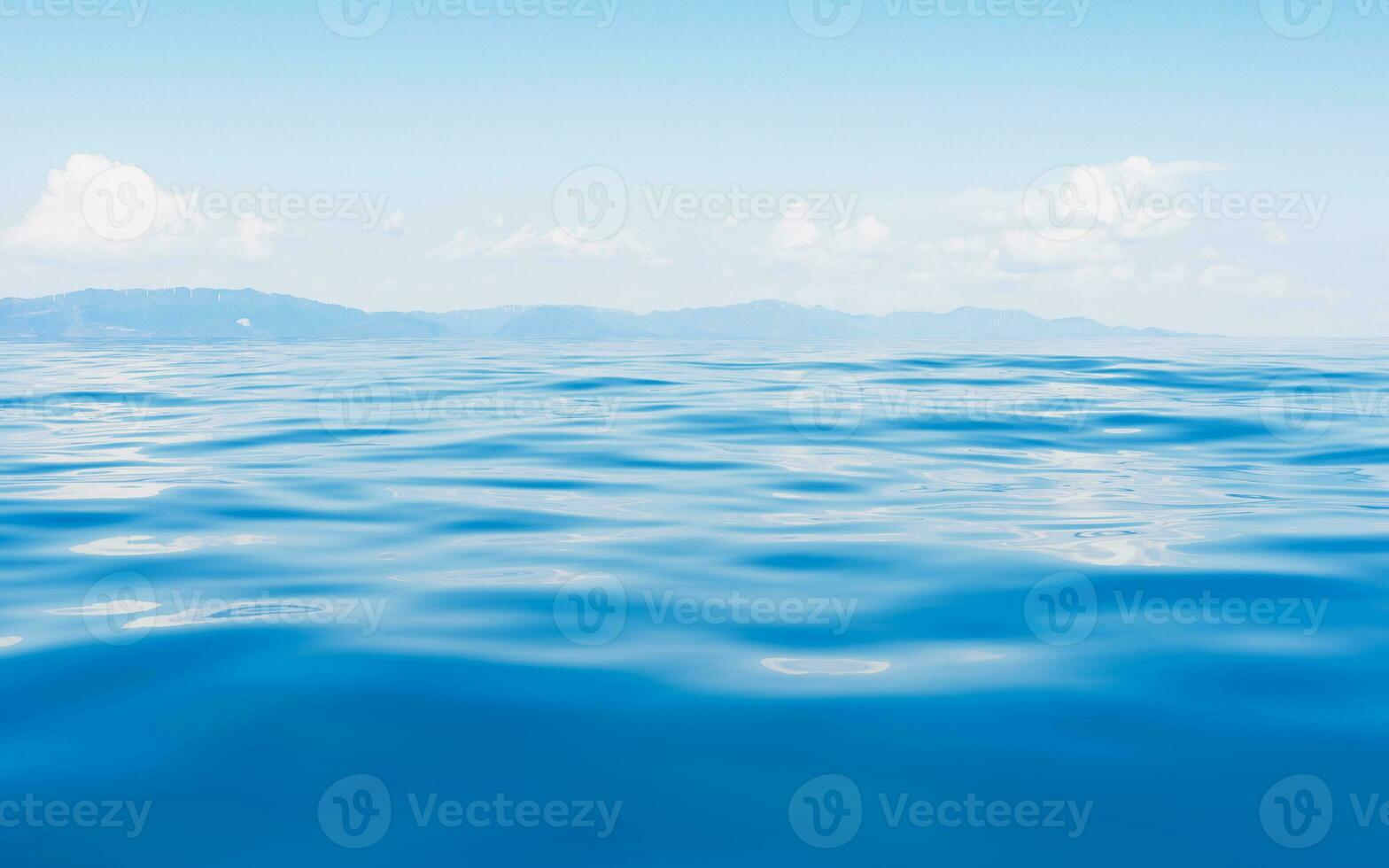 Empty water surface, 3d rendering. photo