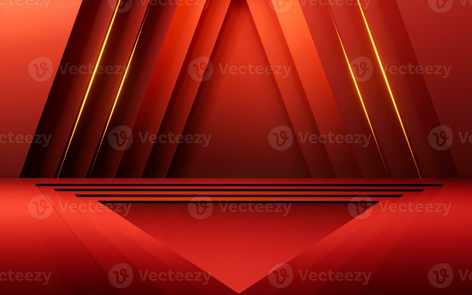 Red luxurious stage background, 3d rendering. photo