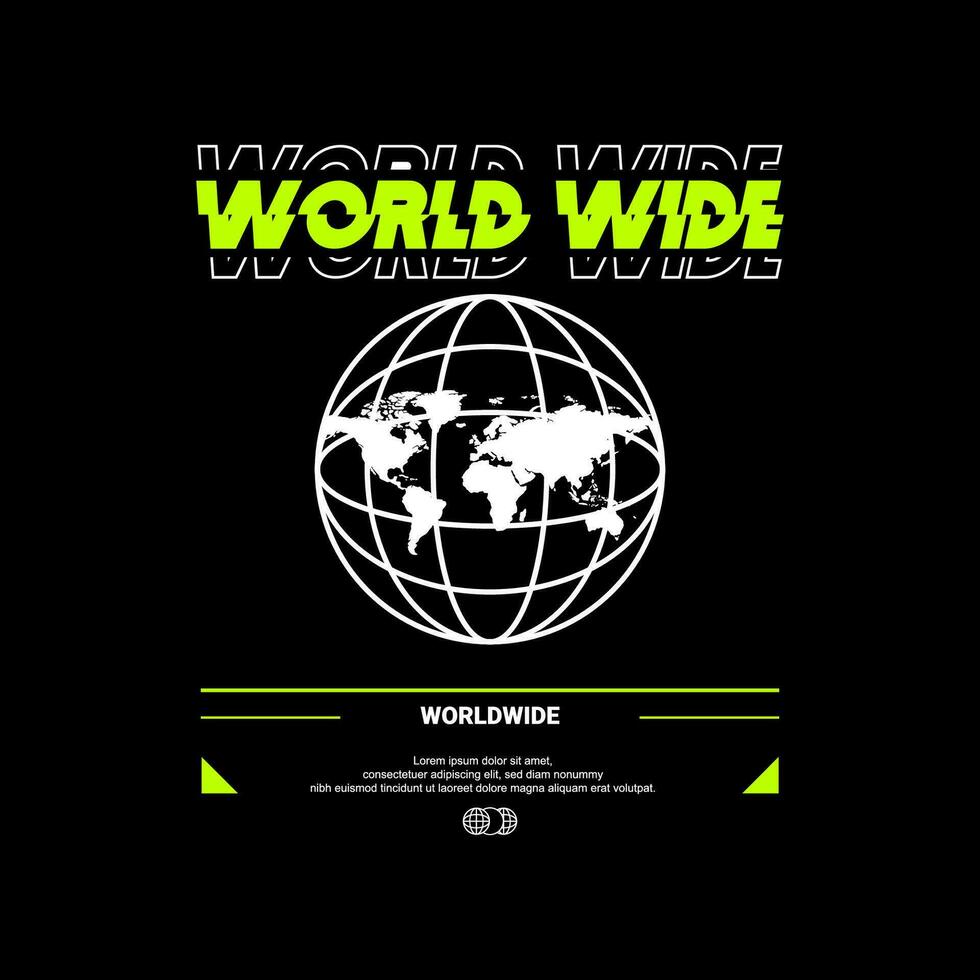 Modern design with a global style suitable for t-shirt screen printing vector