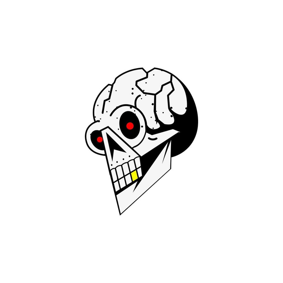 Glowing-Eyed Skull Vector Illustrations Mystical and Mesmerizing