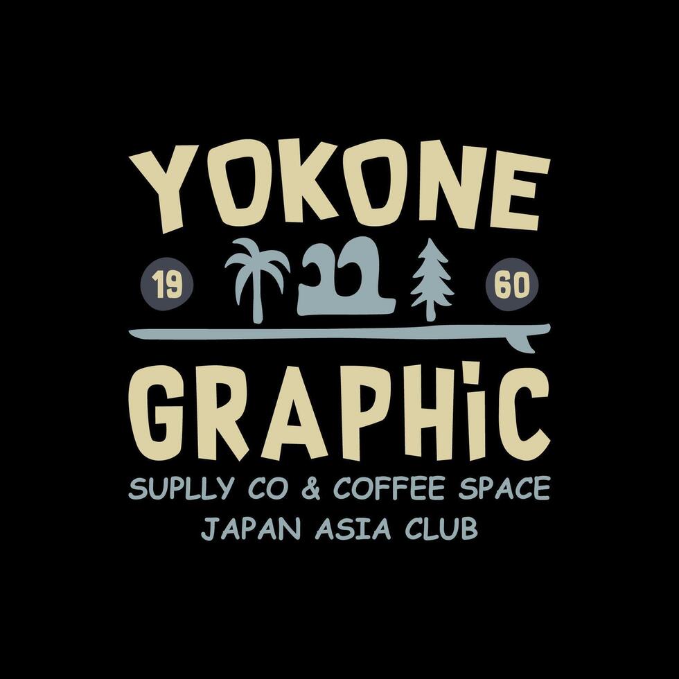 Illustration design on the beach in Japanese cartoon style for t-shirt and jacket screen printing vector