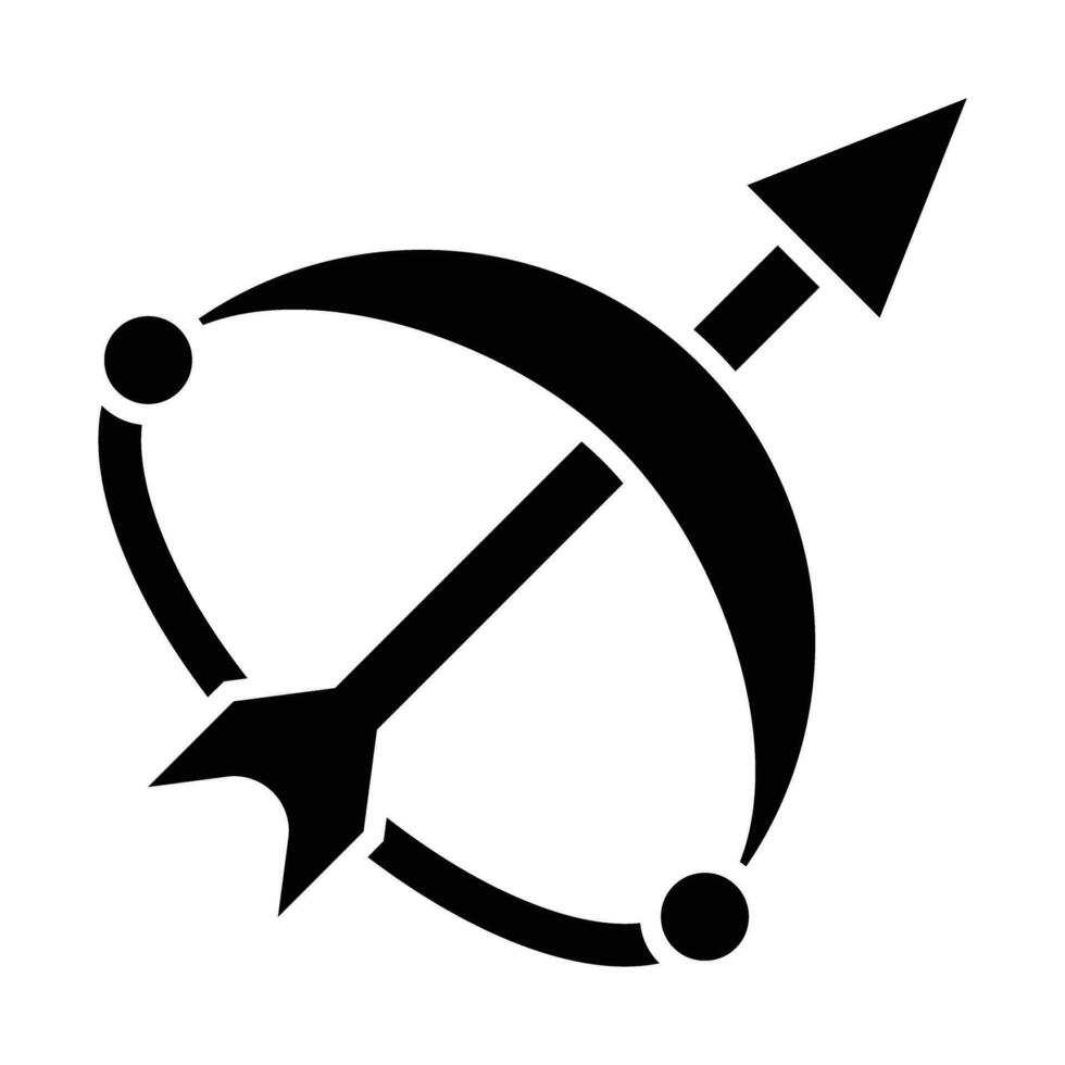 Archery Vector Glyph Icon For Personal And Commercial Use.