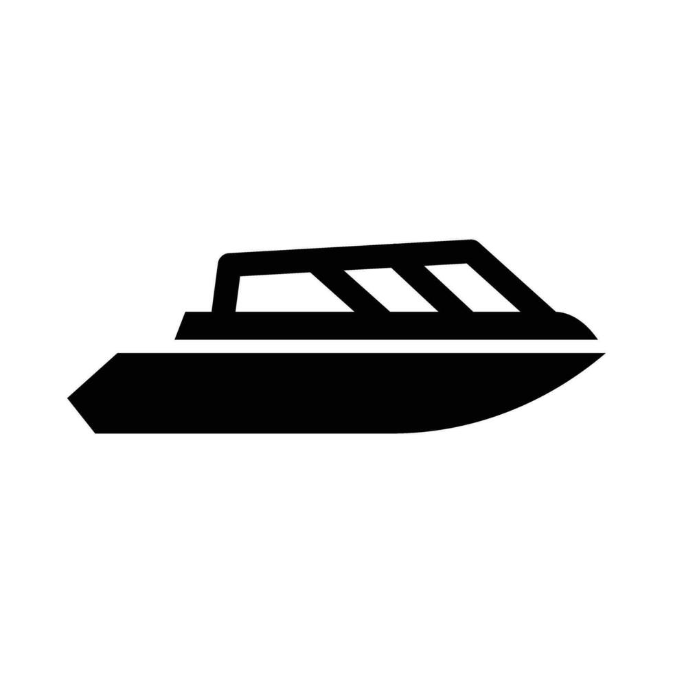 Yacht Vector Glyph Icon For Personal And Commercial Use.