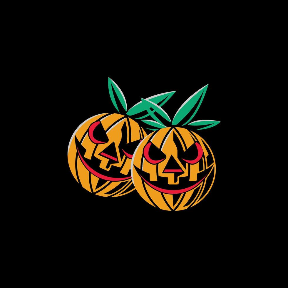 Vector Pumpkin Monsters Adorable Halloween Vector Illustrations