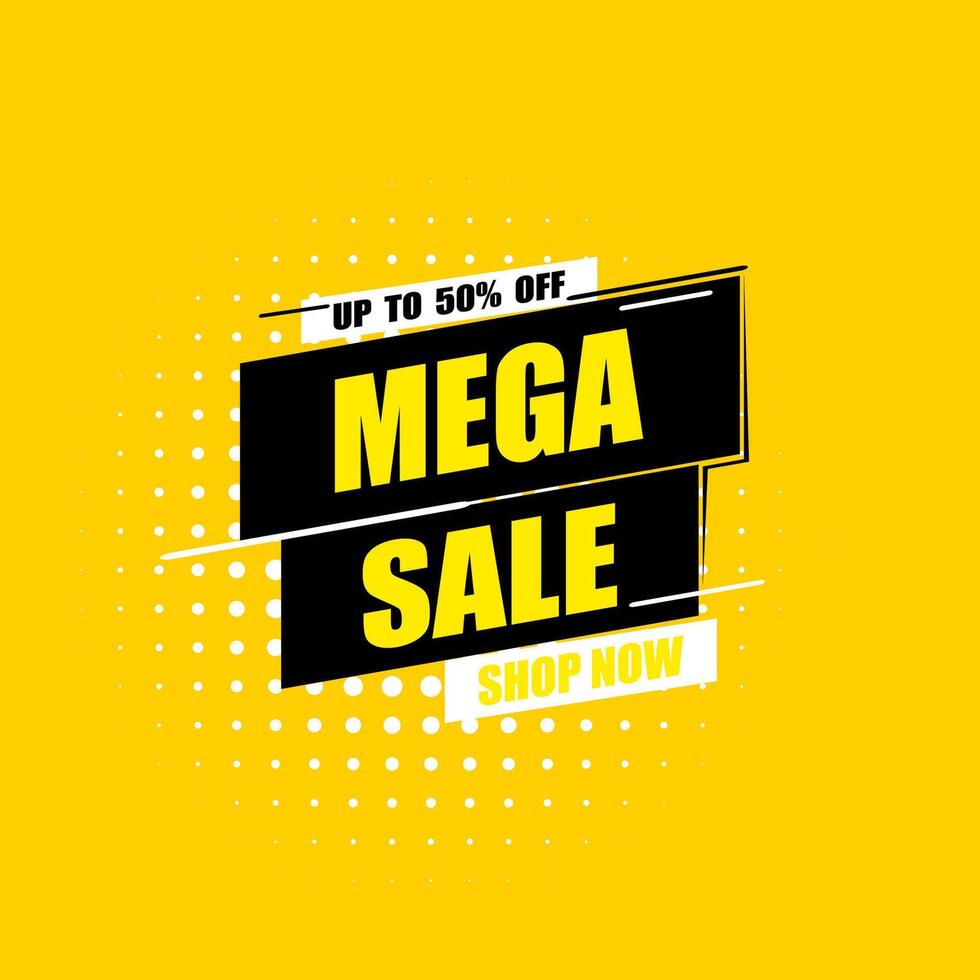 Big Sale Event Yellow Banner with Exclusive Offers vector