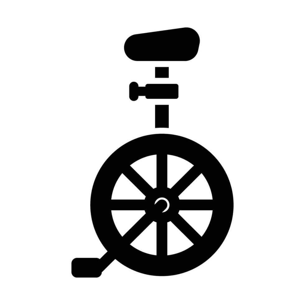 Unicycle Vector Glyph Icon For Personal And Commercial Use.