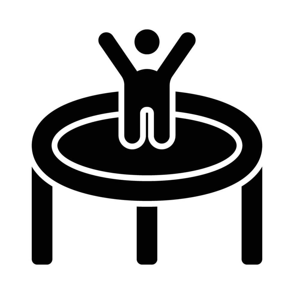 Trampoline Vector Glyph Icon For Personal And Commercial Use.